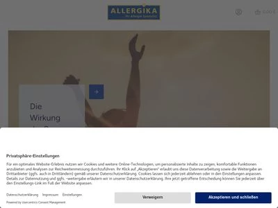 Website von ALLERGIKA Pharma GmbH