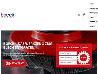 Website von boeck GmbH