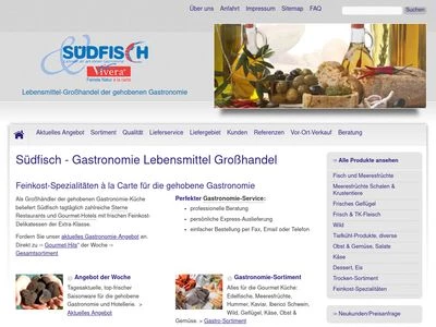 Website von Südfisch Handels GmbH