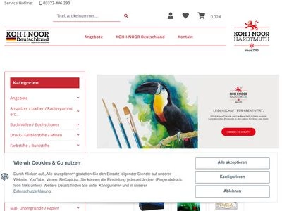 Website von KOH-I-NOOR Deutschland GmbH