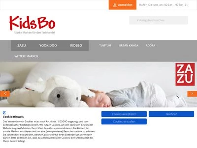 Website von KidsBo Vermarktungs- und Vetriebsgesellschaft mbH