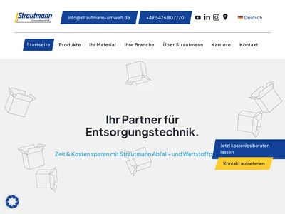 Website von Strautmann Umwelttechnik GmbH