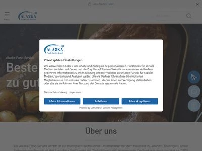 Website von ALASKA Tiefkühlkost GmbH