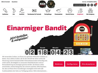 Website von Koi Discount GmbH