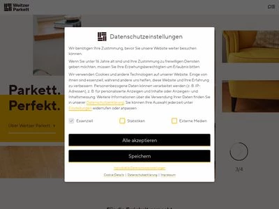 Website von Weitzer Parkett GmbH Co & KG