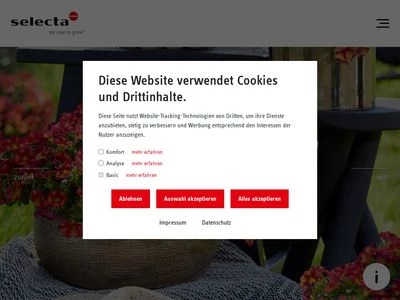 Website von Selecta Klemm GmbH & Co. KG