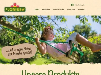 Website von Florissa Handels- und Produktions-GmbH