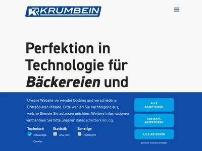 Website von KRUMBEIN rationell GmbH & Co.KG