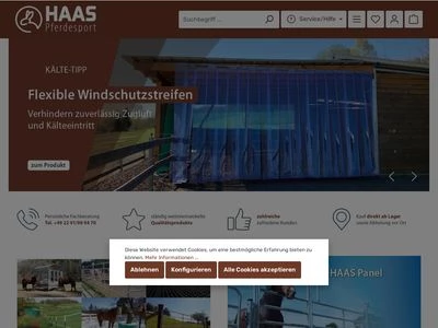 Website von HAAS Pferdesport