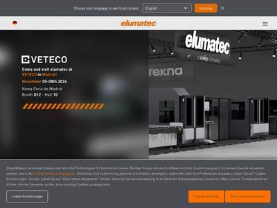 Website von elumatec AG