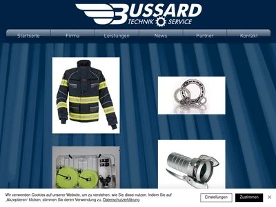 Website von Bussard Technik und Service GmbH