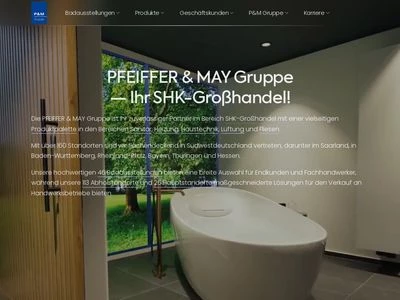 Website von Pfeiffer & May SE