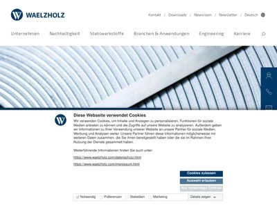 Website von C.D. Wälzholz GmbH & Co. KG