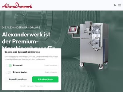 Website von Alexanderwerk AG