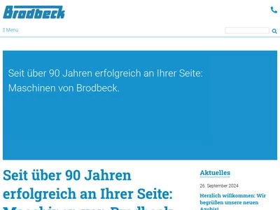 Website von Adolf Brodbeck Maschinenbau GmbH & Co. KG