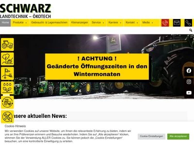 Website von Schwarz GmbH Landtechnik-Ökotech Vertrieb