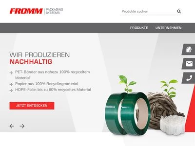 Website von Brüninghaus Verpackungssysteme GmbH & Co. KG