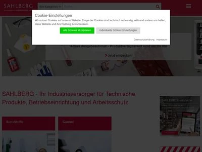 Website von SAHLBERG GmbH