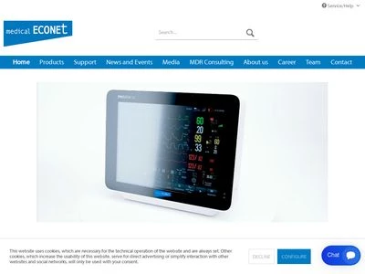 Website von medical Econet GmbH