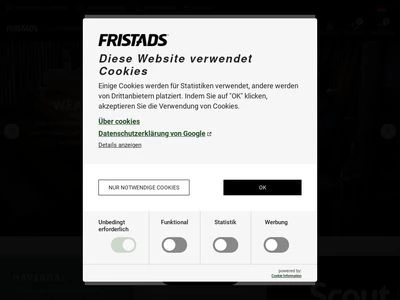 Website von Fristads Kansas Deutschland GmbH