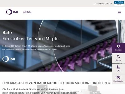 Website von Bahr Modultechnik GmbH