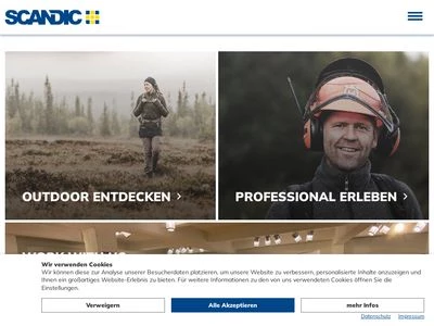 Website von Scandic Outdoor GmbH