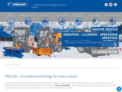 Website von FIEDLER Maschinenbau und Technikvertrieb GmbH