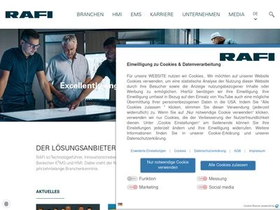 Website von RAFI GmbH & Co. KG