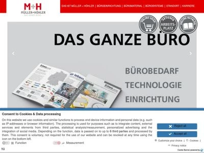 Website von Müller + Höhler GmbH & Co. KG