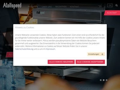 Website von Atollspeed GmbH