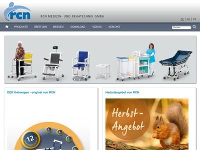 Website von RCN Medizin- und Rehatechnik GmbH