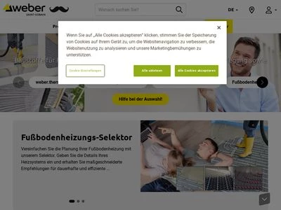 Website von Saint-Gobain Weber GmbH