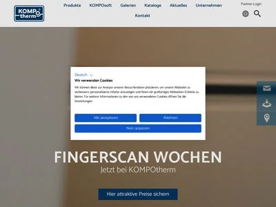 Website von KOMPOtherm Metallbautechnik HARTWIG & FÜHRER GmbH & Co. KG