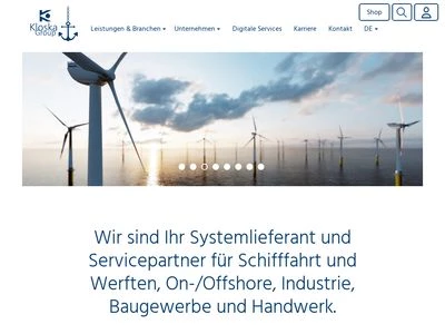 Website von Kloska Management GmbH