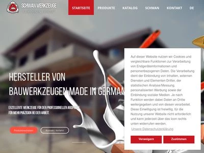 Website von SCHWAN Werkzeuge