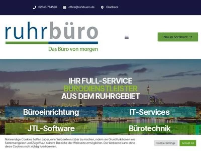 Website von ruhrbüro GmbH