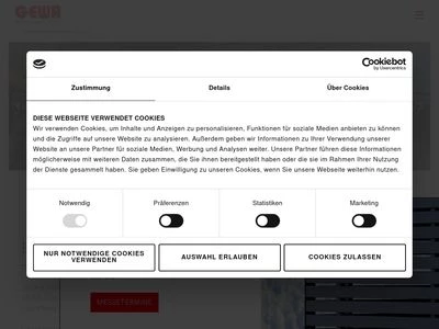 Website von GEWA Balkonsysteme GmbH