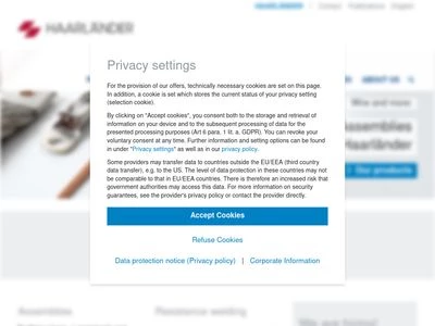 Website von Haarländer GmbH