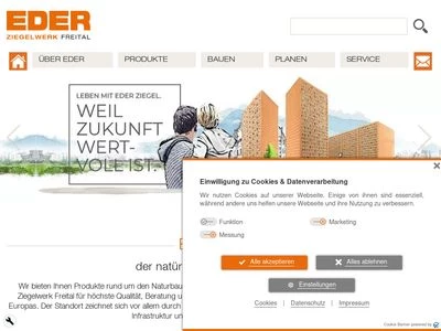 Website von Ziegelwerk Freital EDER GmbH