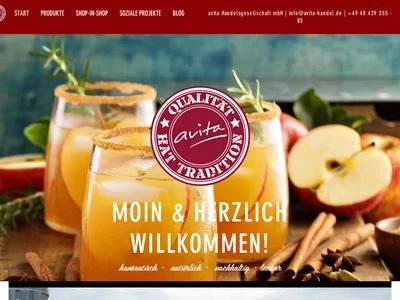 Website von avita Handelsgesellschaft mbH