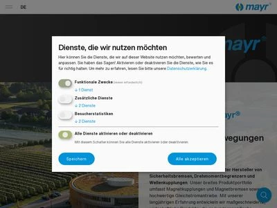 Website von Chr. Mayr GmbH + Co. KG