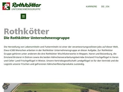 Website von Rothkötter Mischfutterwerk GmbH