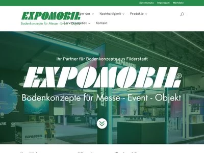 Website von EXPOMOBIL Messezubehör-Vertriebs-GmbH