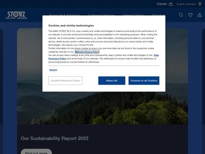 Website von KARL STORZ SE & Co. KG