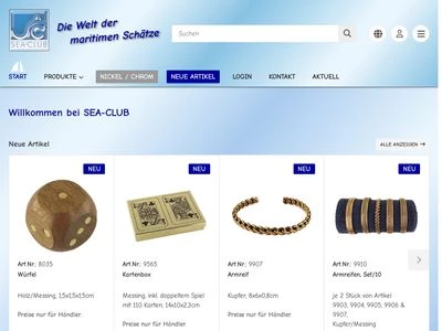 Website von SEA-CLUB Handels-GmbH