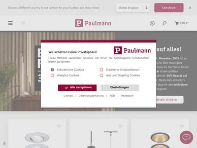 Website von Paulmann Licht GmbH