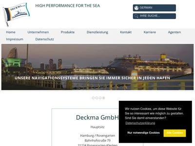 Website von DECKMA GmbH