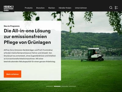 Website von ISEKI-Maschinen GmbH