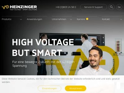 Website von Heinzinger electronic GmbH