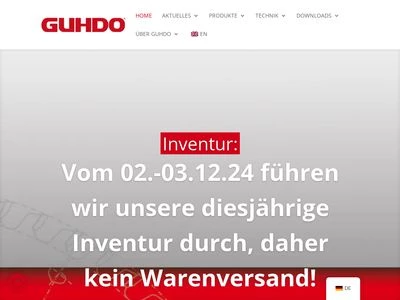 Website von GUHDO GmbH